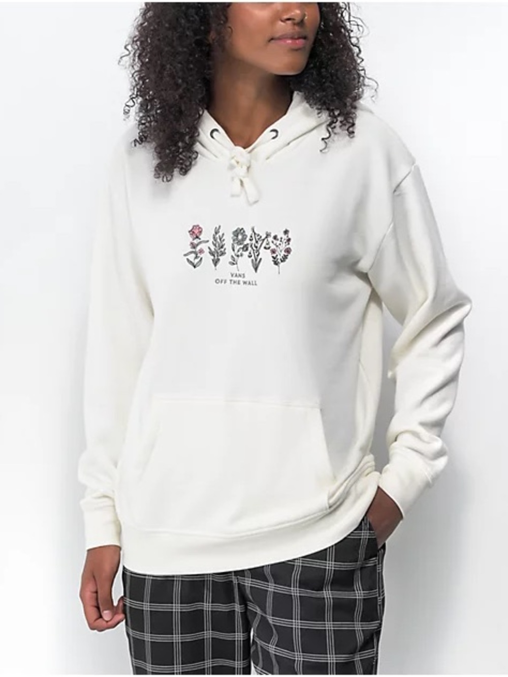 Vans Cream Floral 'Off The Wall' Hoodie